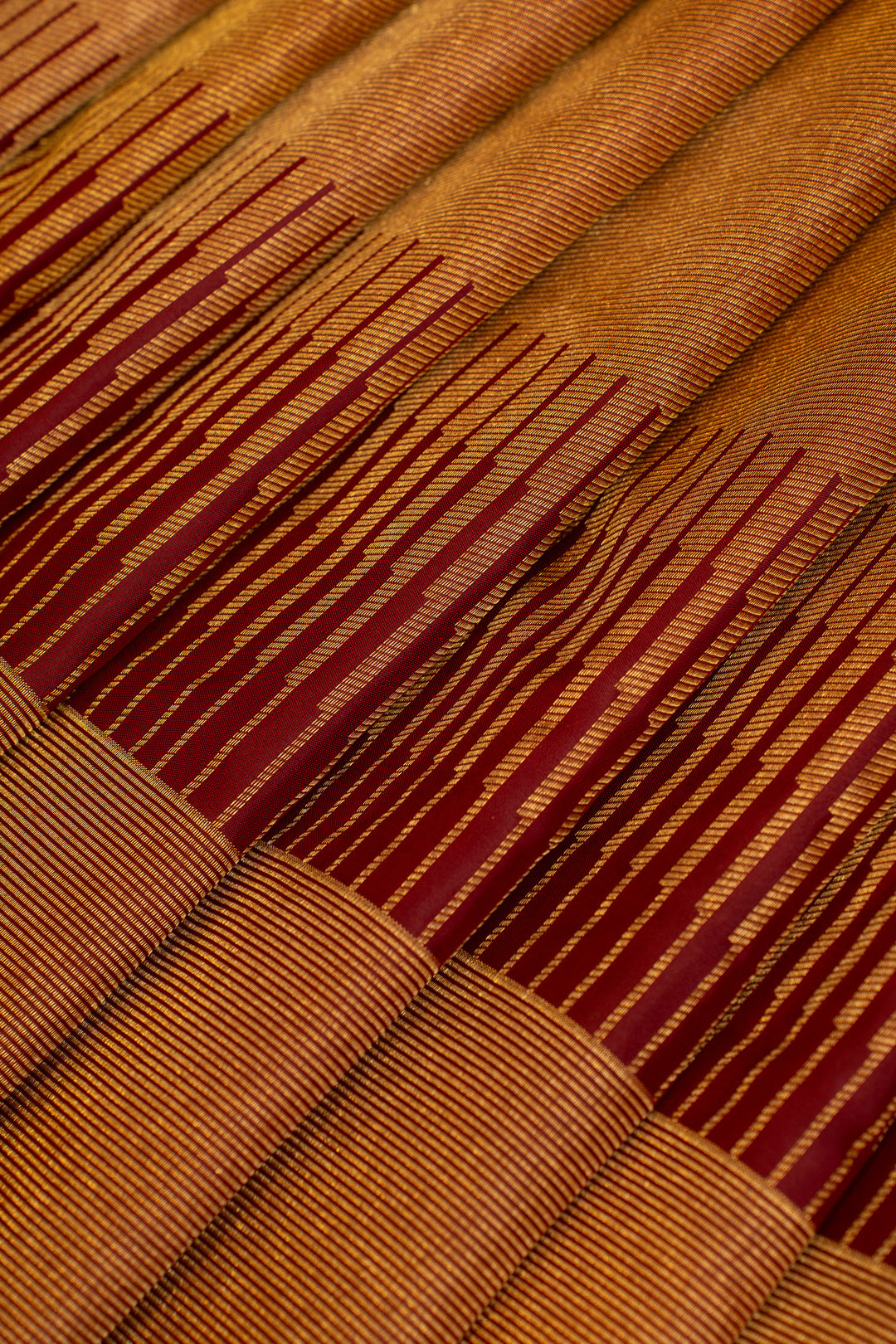 Maroon temple border pure Kanchipuram silk saree
