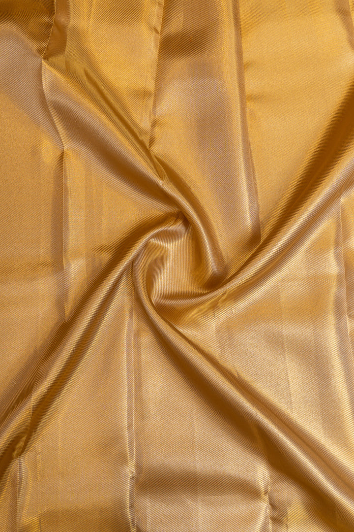 Gold stripes brocade pure Kanchipuram silk saree