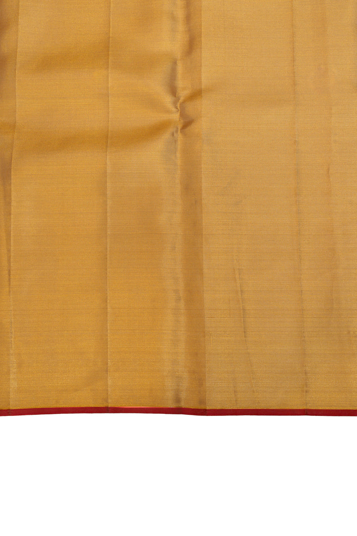 Gold stripes brocade pure Kanchipuram silk saree