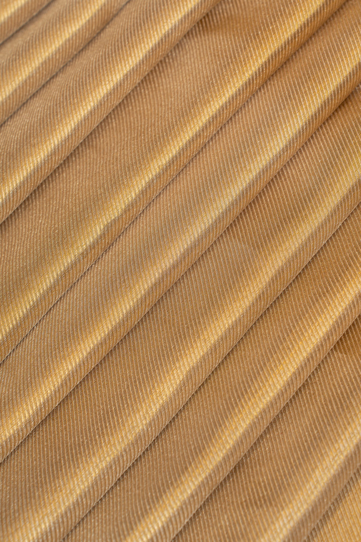 Gold stripes brocade pure Kanchipuram silk saree