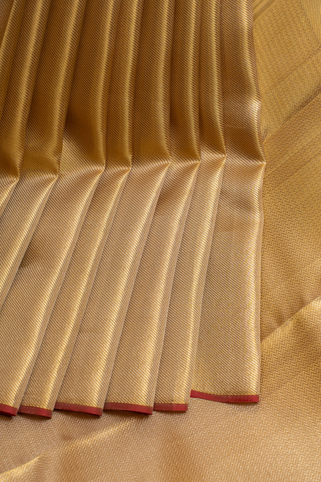 Gold stripes brocade pure Kanchipuram silk saree