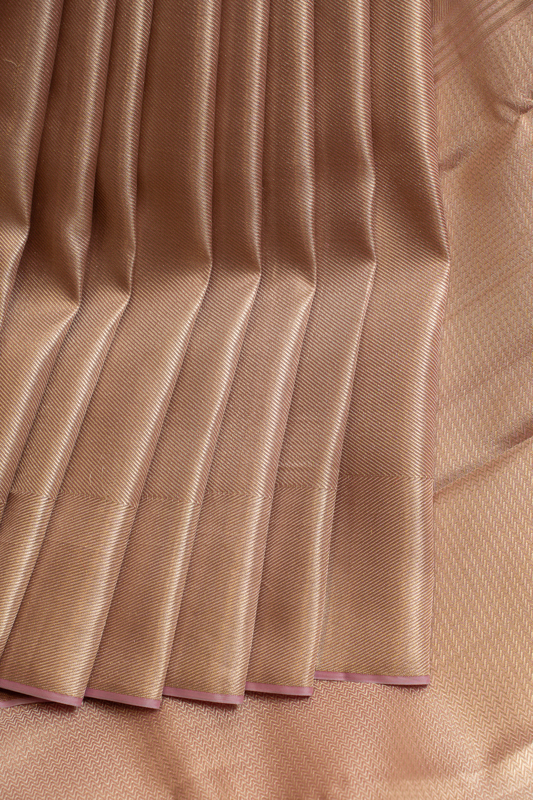 Light pink self brocade pure Kanchipuram silk saree