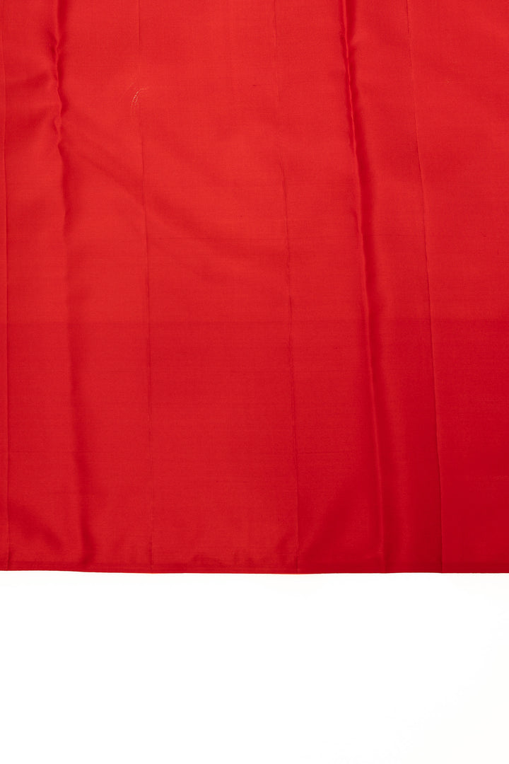 Red and gold pure Kanchipuram silk saree