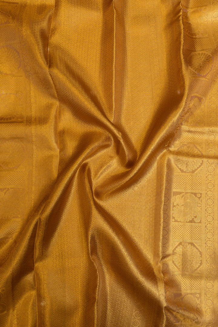 Silver and gold tissue pure Kanchipuram silk saree