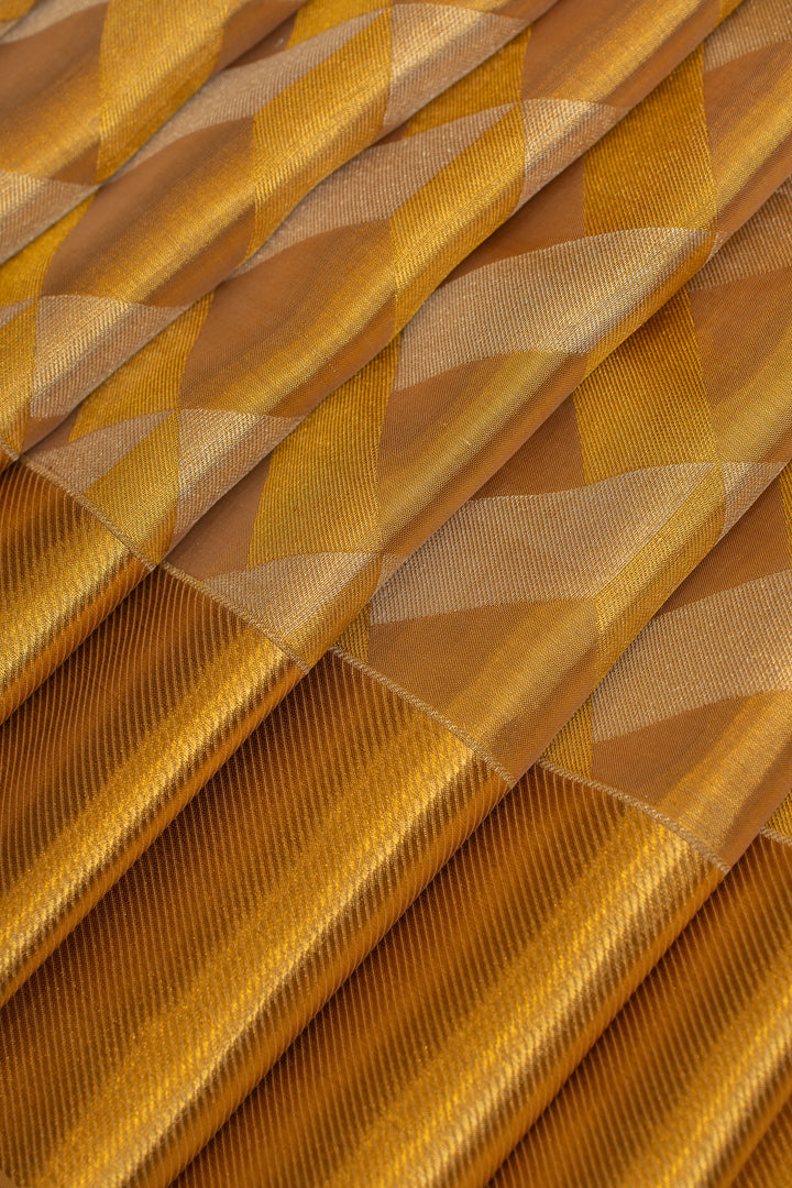 Silver and gold tissue pure Kanchipuram silk saree