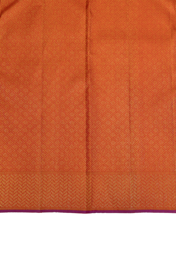 Red minakari brocade pure Kanchipuram silk saree