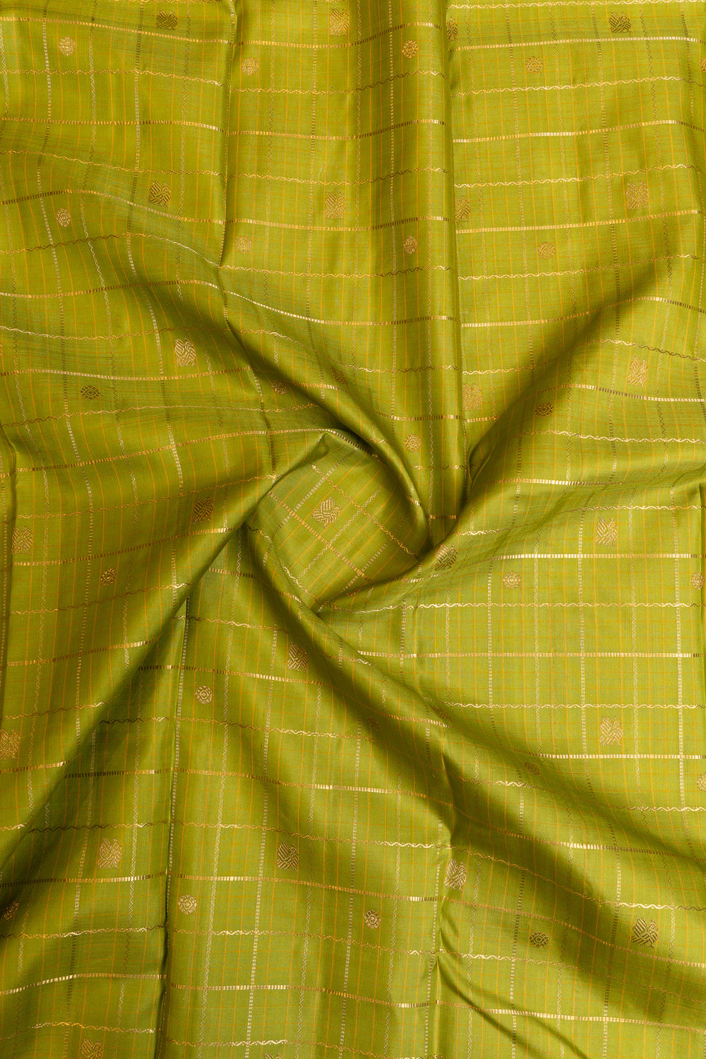 Lime and magenta traditional pure Kanchipuram silk saree