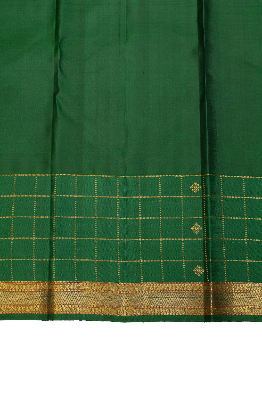 Red and green traditional pure Kanchipuram silk saree