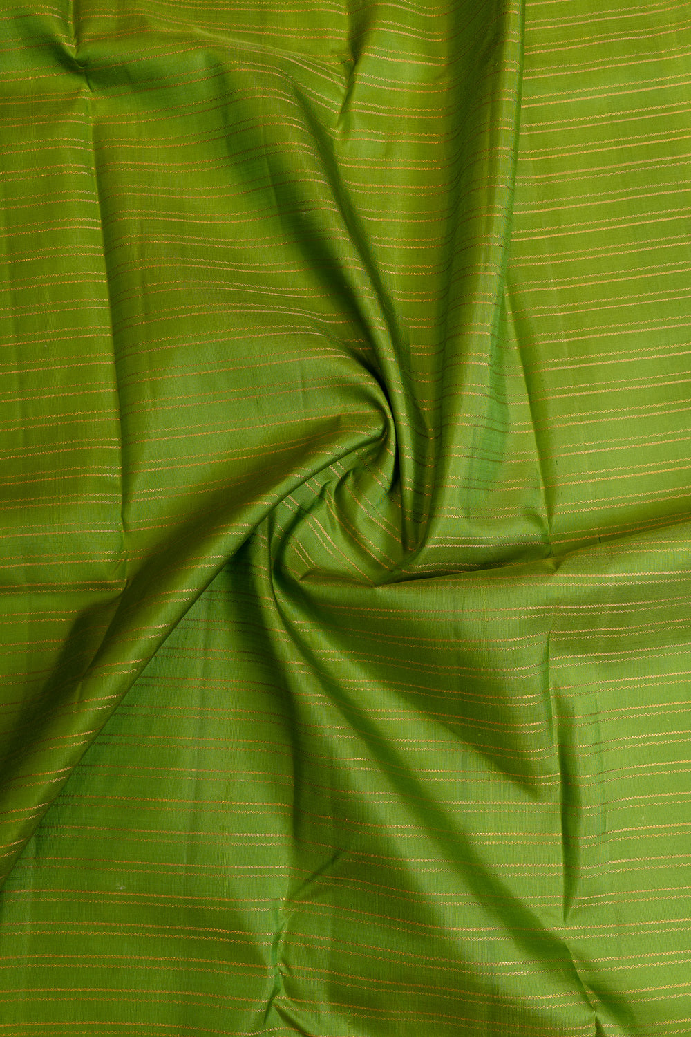 Green and purple stripes pure Kanchipuram silk saree