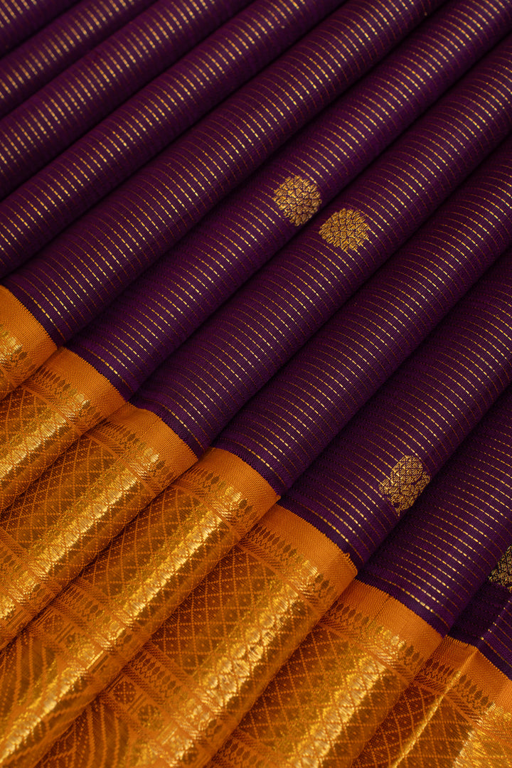 Purple vairaoosi pure Kanchipuram silk saree