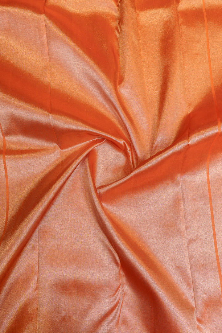 Coral peach 8 Kol pure Kanchipuram silk saree