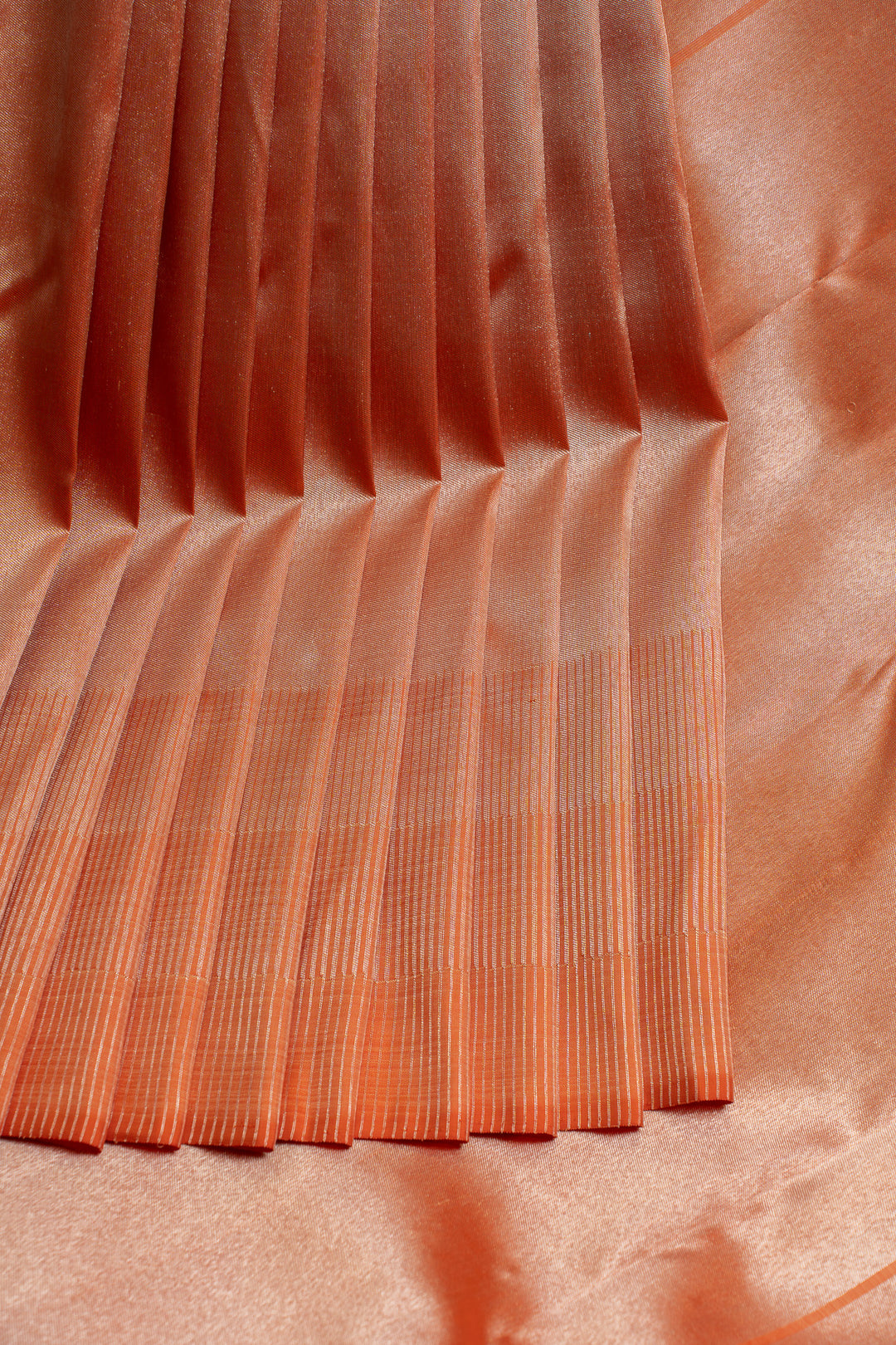 Coral peach 8 Kol pure Kanchipuram silk saree