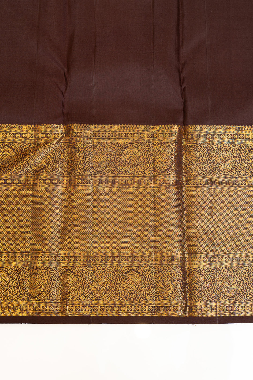 Rust orange pure Kanchipuram silk saree