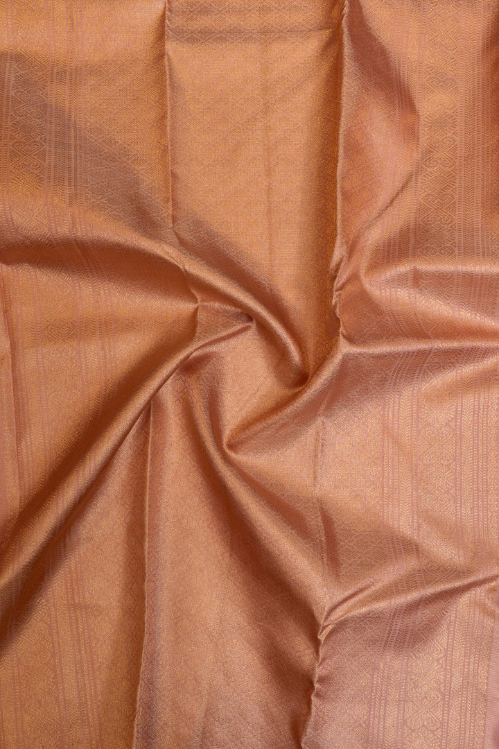 Pastel pink vairaoosi pure Kanchipuram silk saree