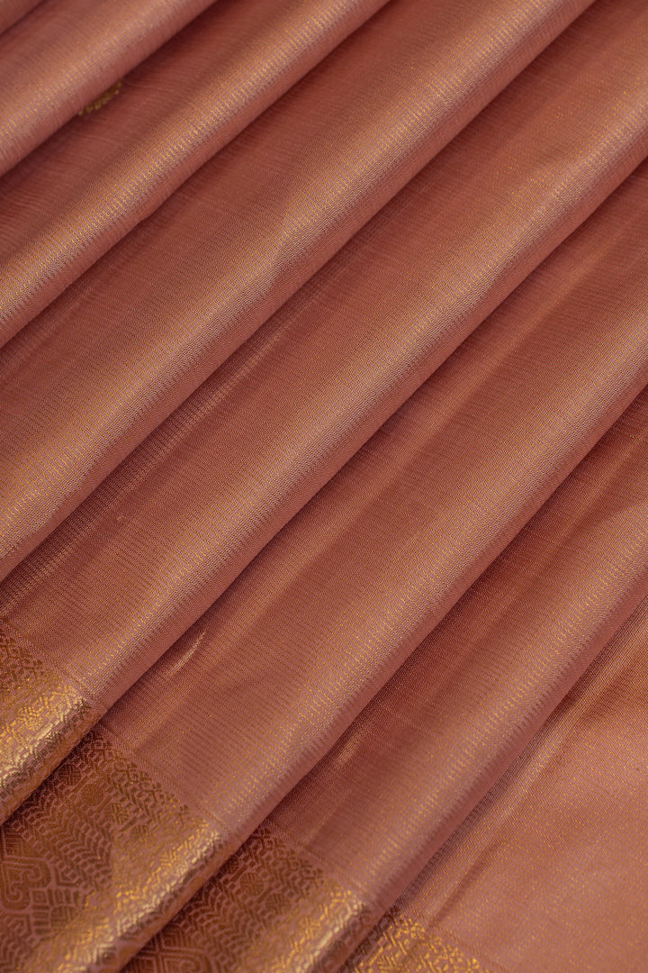 Pastel pink vairaoosi pure Kanchipuram silk saree