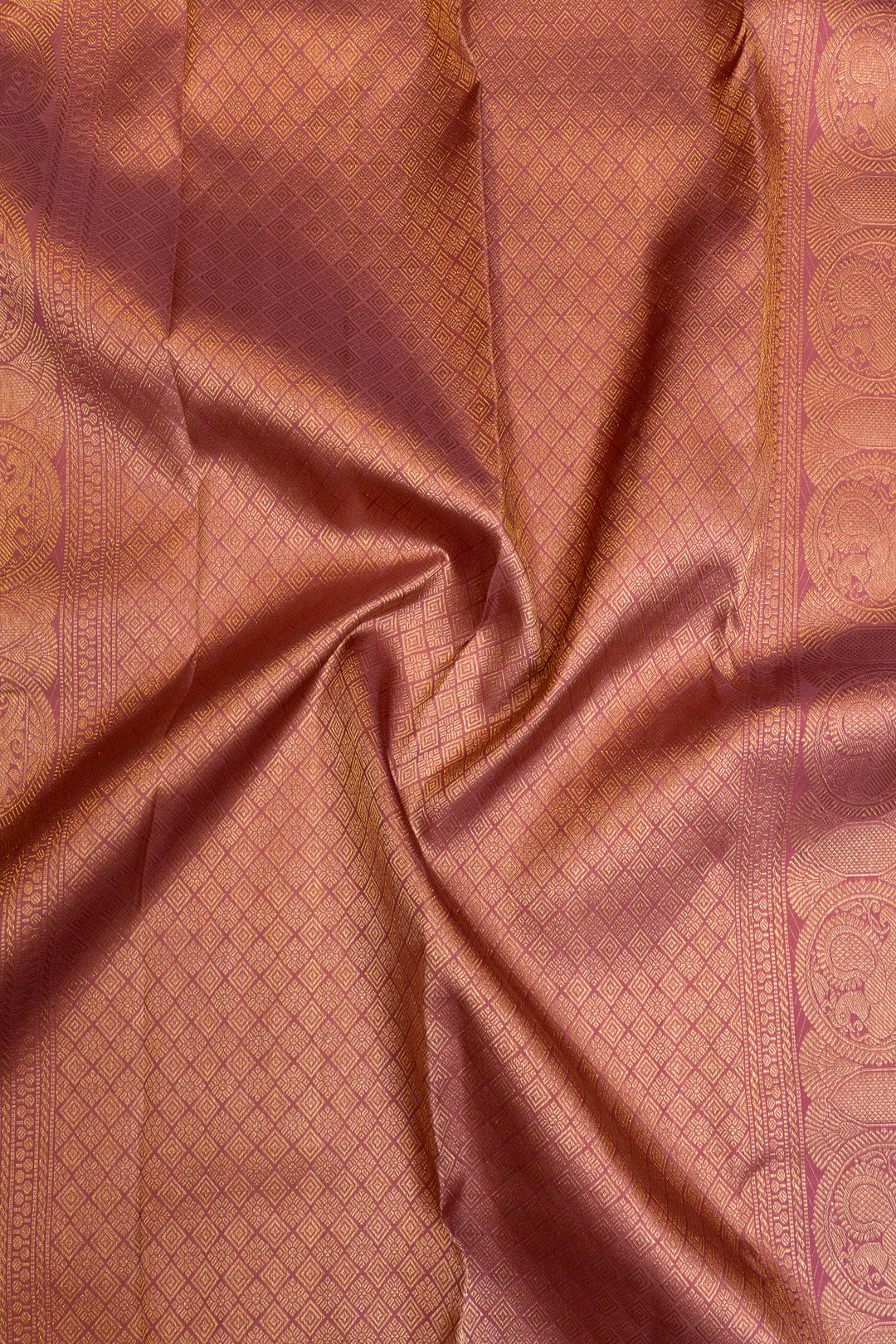 Lilac pure Kanchipuram silk saree
