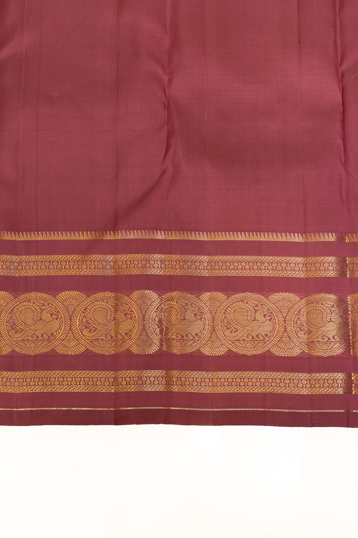 Lilac pure Kanchipuram silk saree