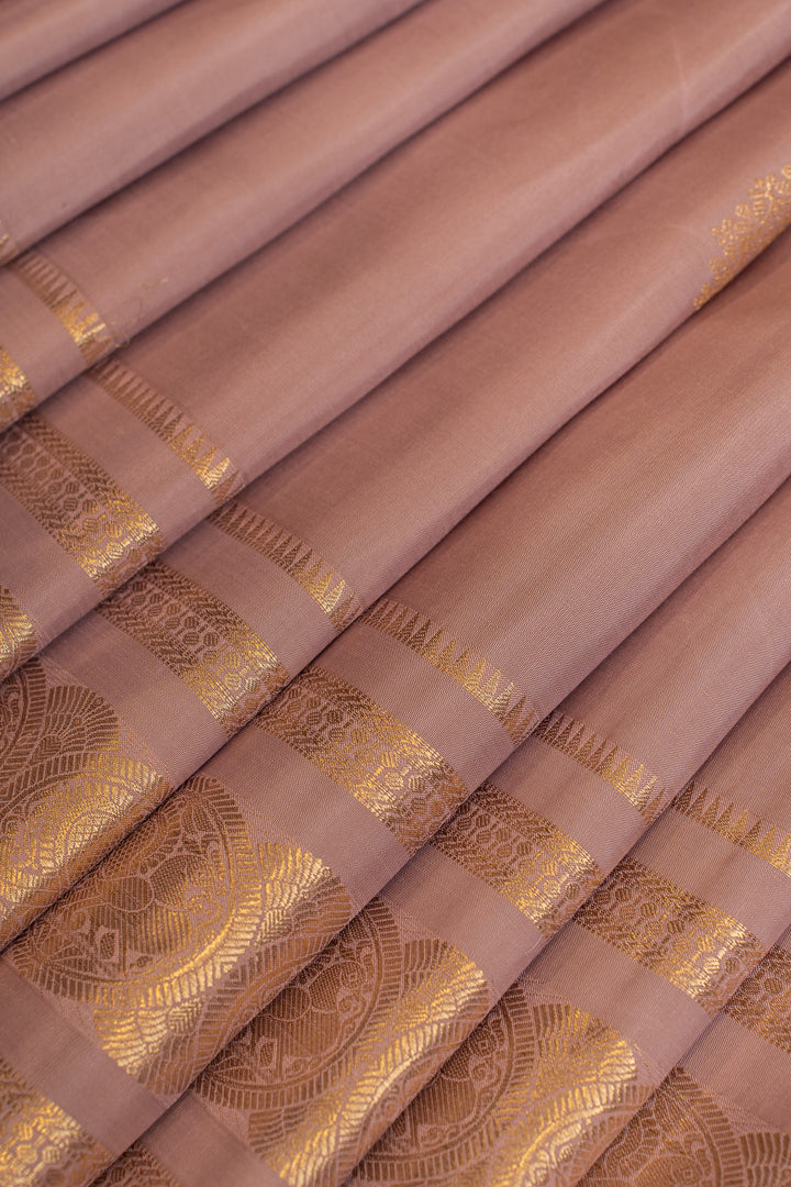 Lilac pure Kanchipuram silk saree