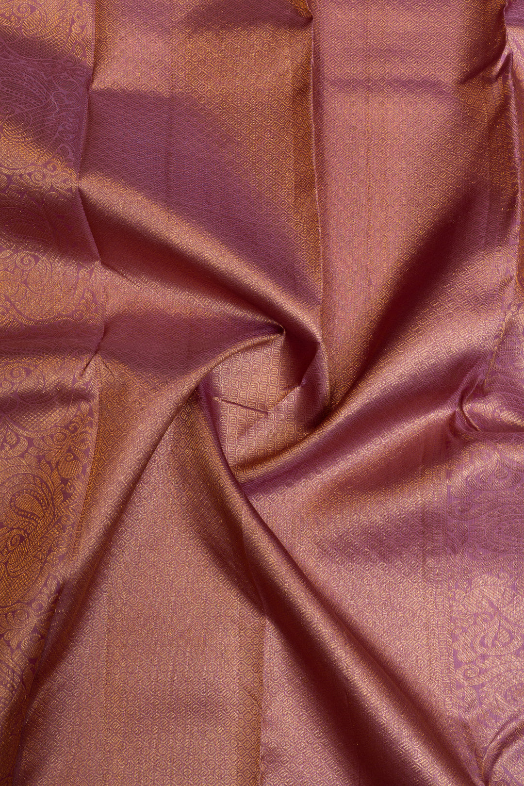 Purple paisley pure Kanchipuram silk saree