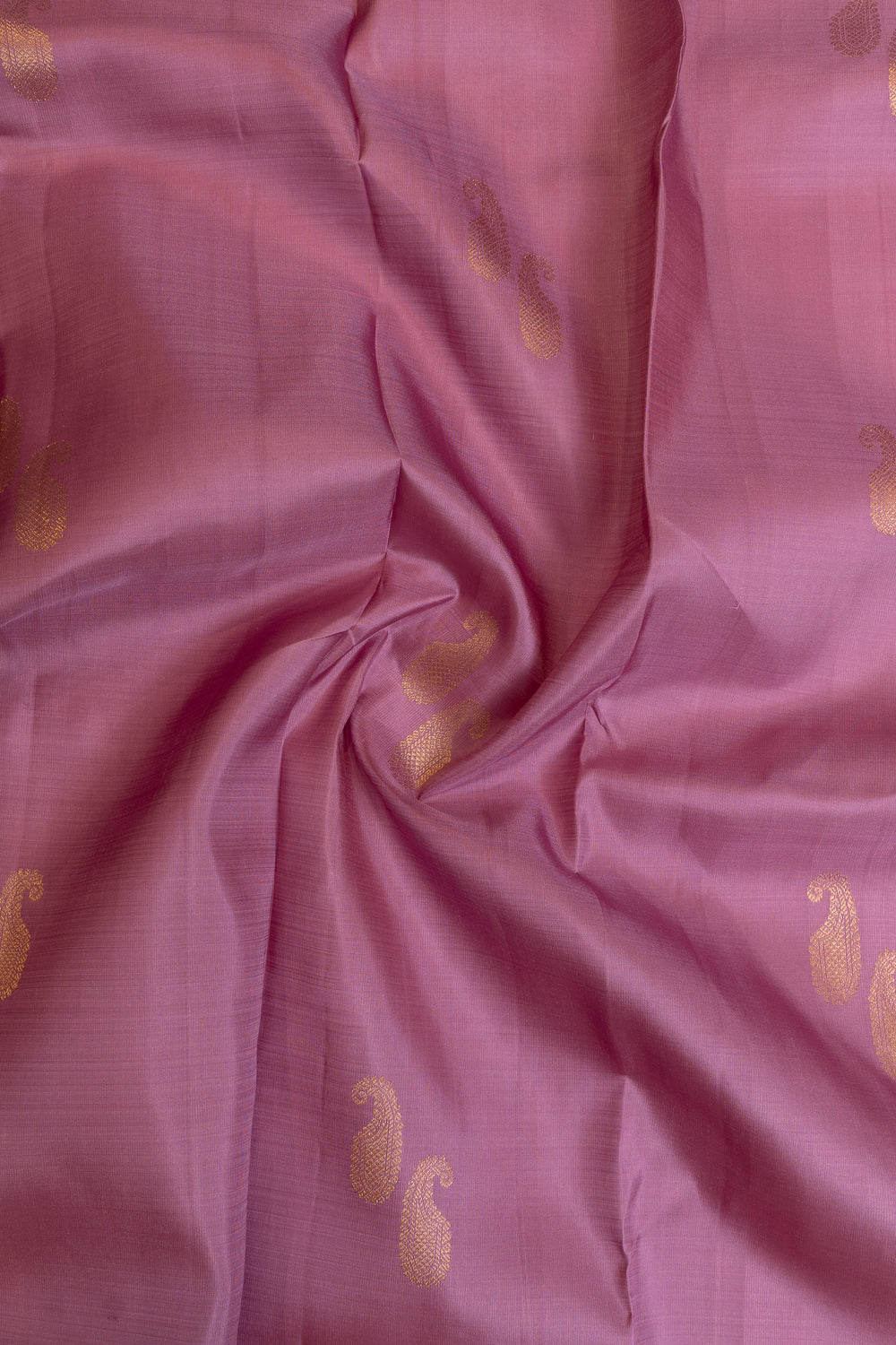 Purple paisley pure Kanchipuram silk saree