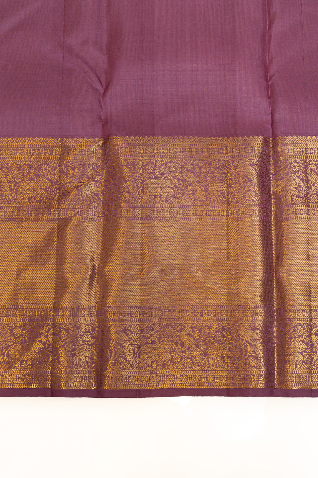 Purple paisley pure Kanchipuram silk saree
