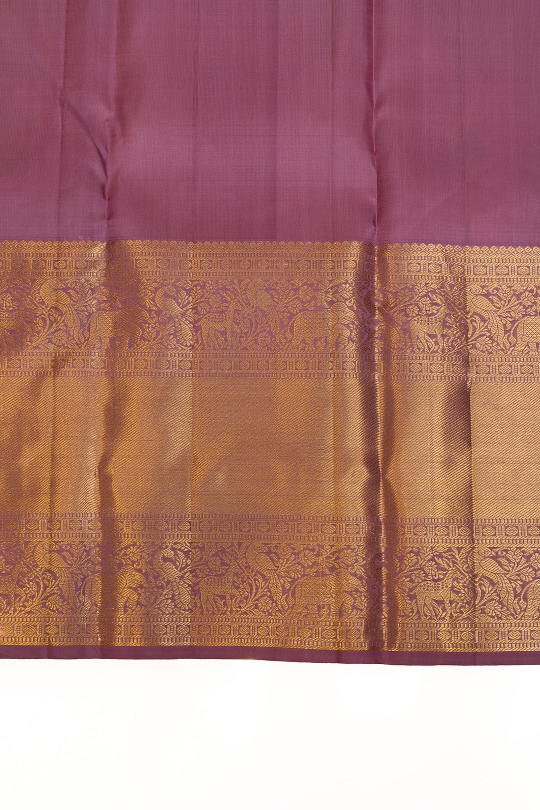 Periwinkle purple pure Kanchipuram silk saree