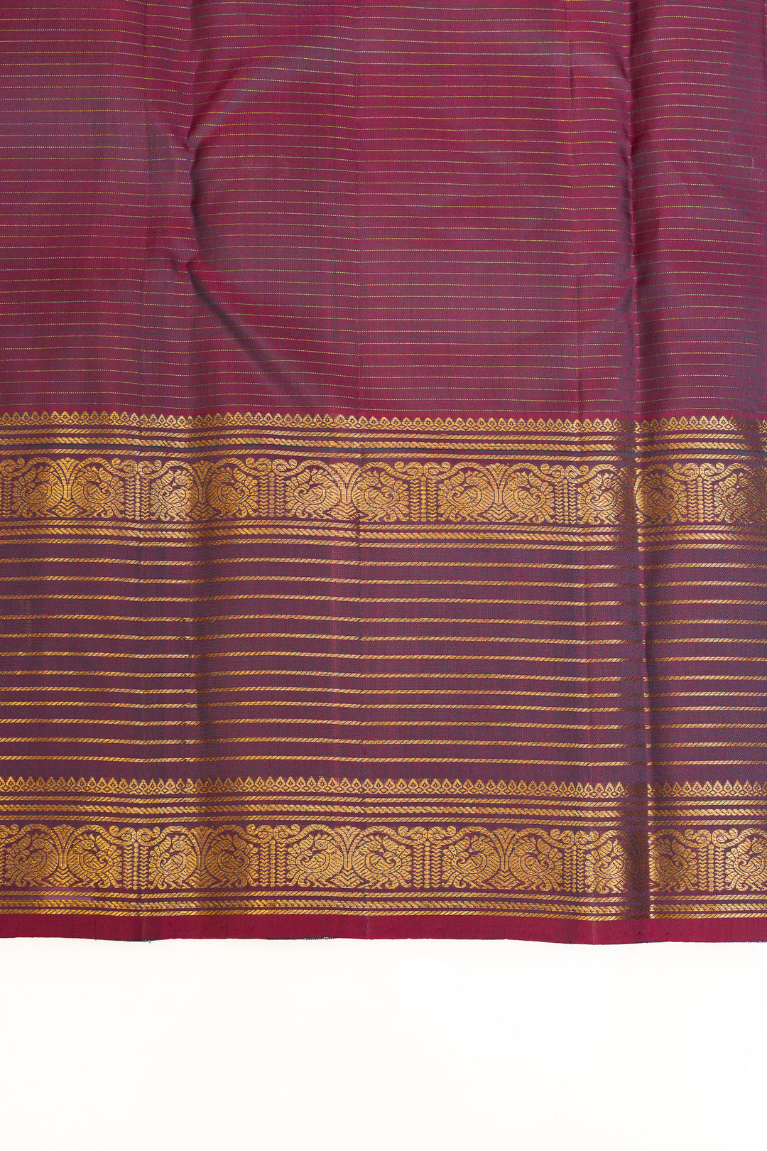 Purple shot colour pure Kanchipuram silk saree