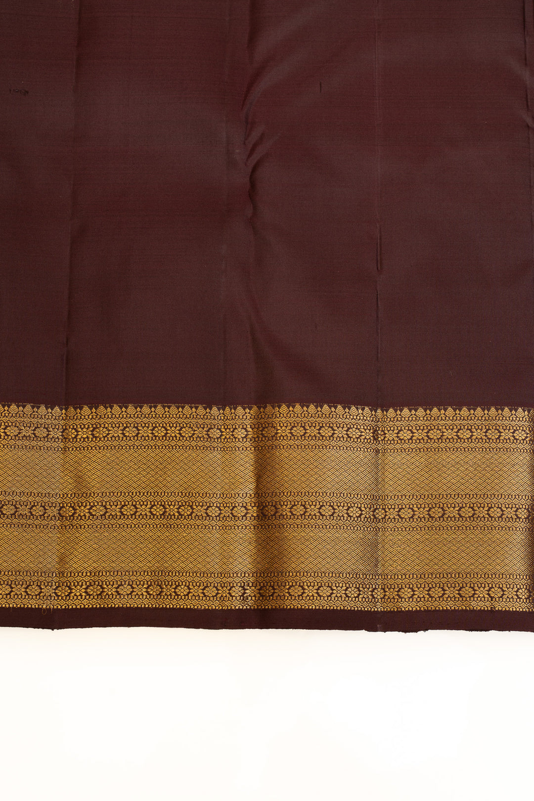 Rust orange turning border pure Kanchipuram silk saree