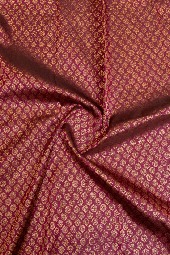 Magenta purple lakshadeepam pure Kanchipuram silk saree