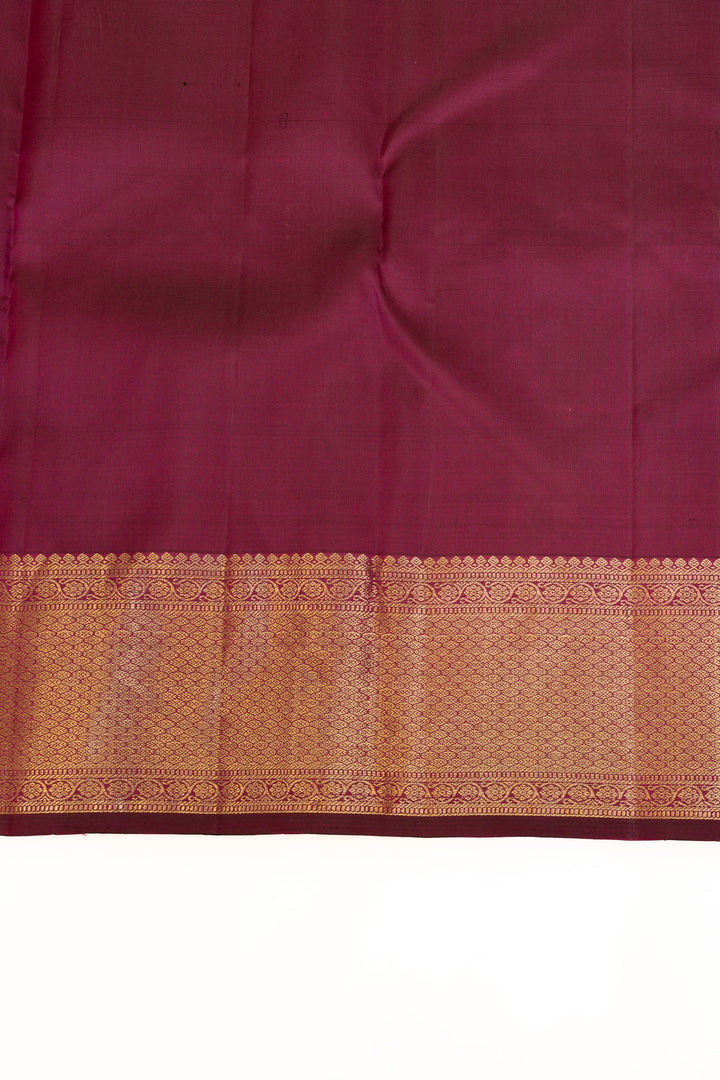 Magenta purple lakshadeepam pure Kanchipuram silk saree