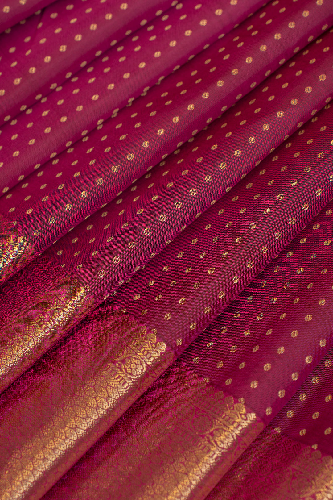 Magenta purple lakshadeepam pure Kanchipuram silk saree