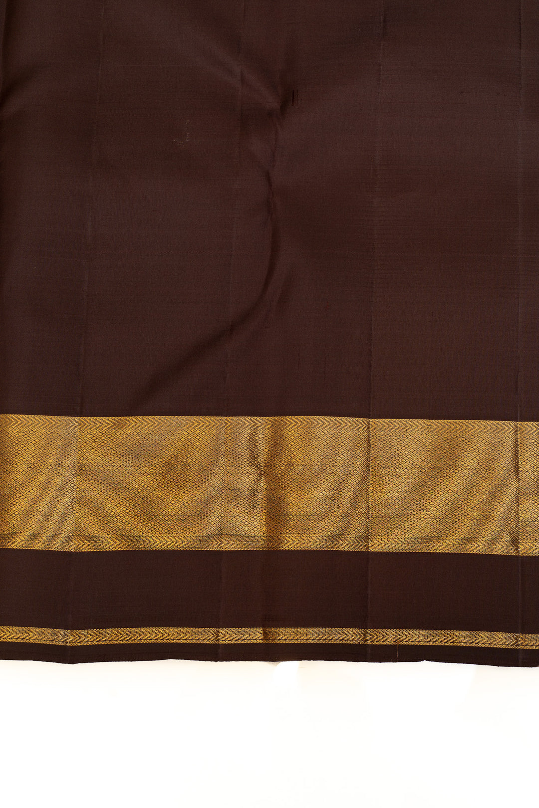 Rust orange zari checks pure Kanchipuram silk saree