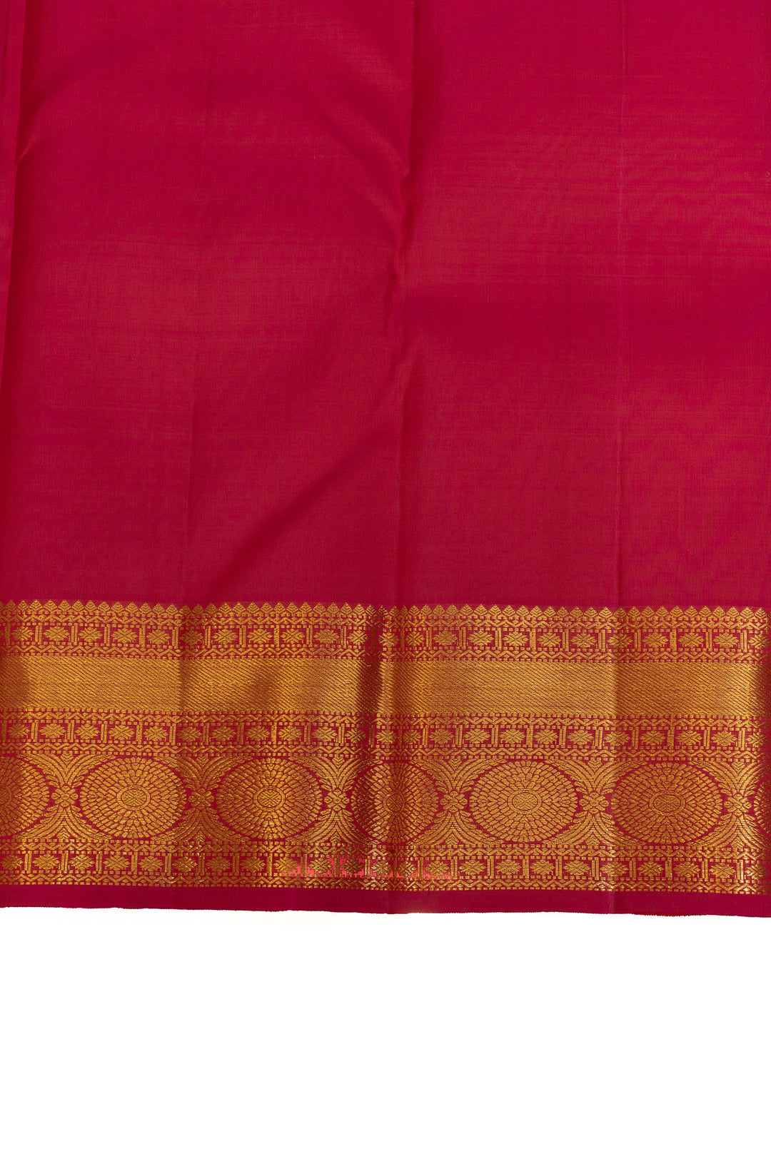 Orange zari checks pure Kanchipuram  silk saree