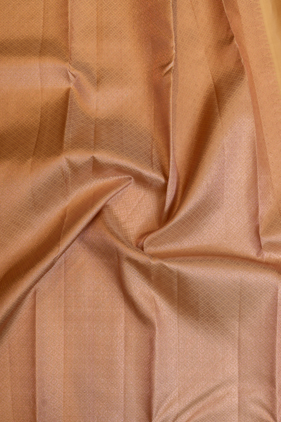 Beige and peach pure Kanchipuram silk saree