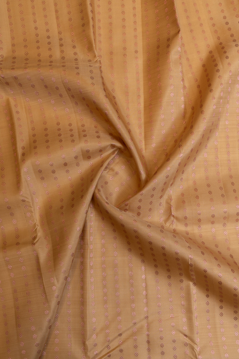 Beige and peach pure Kanchipuram silk saree