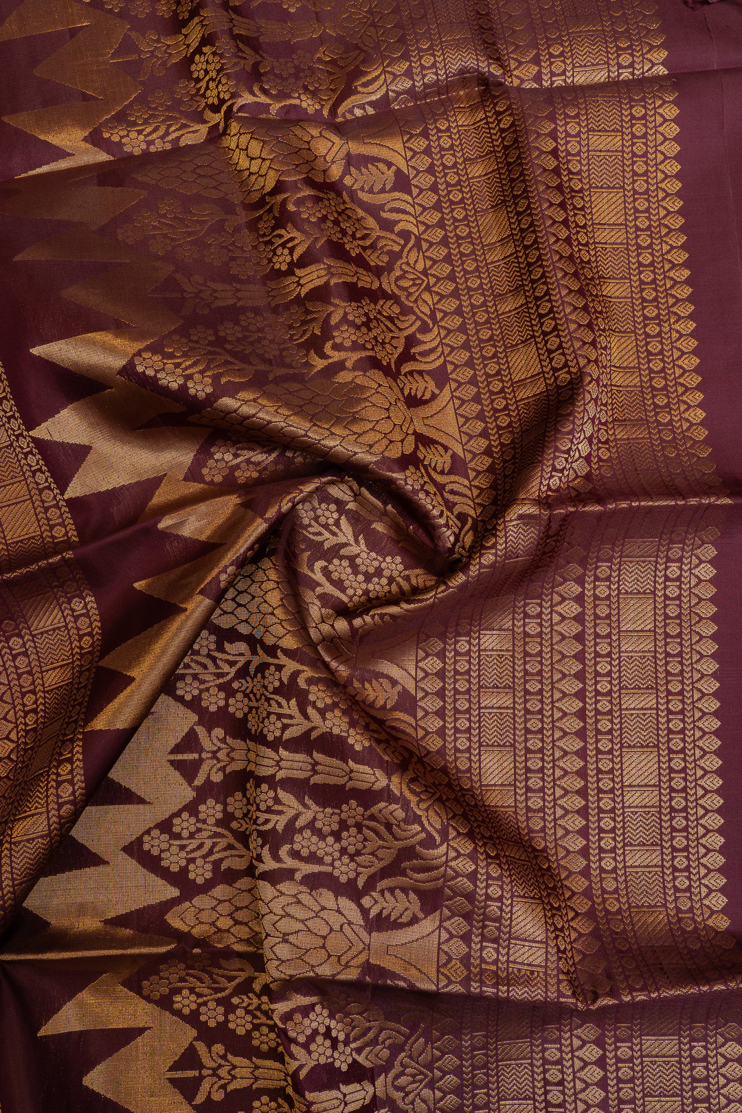Lilac and jamun pure soft silk saree