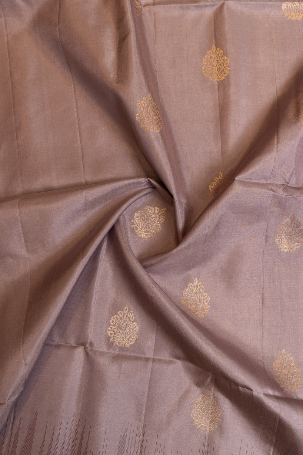 Lilac and jamun pure soft silk saree