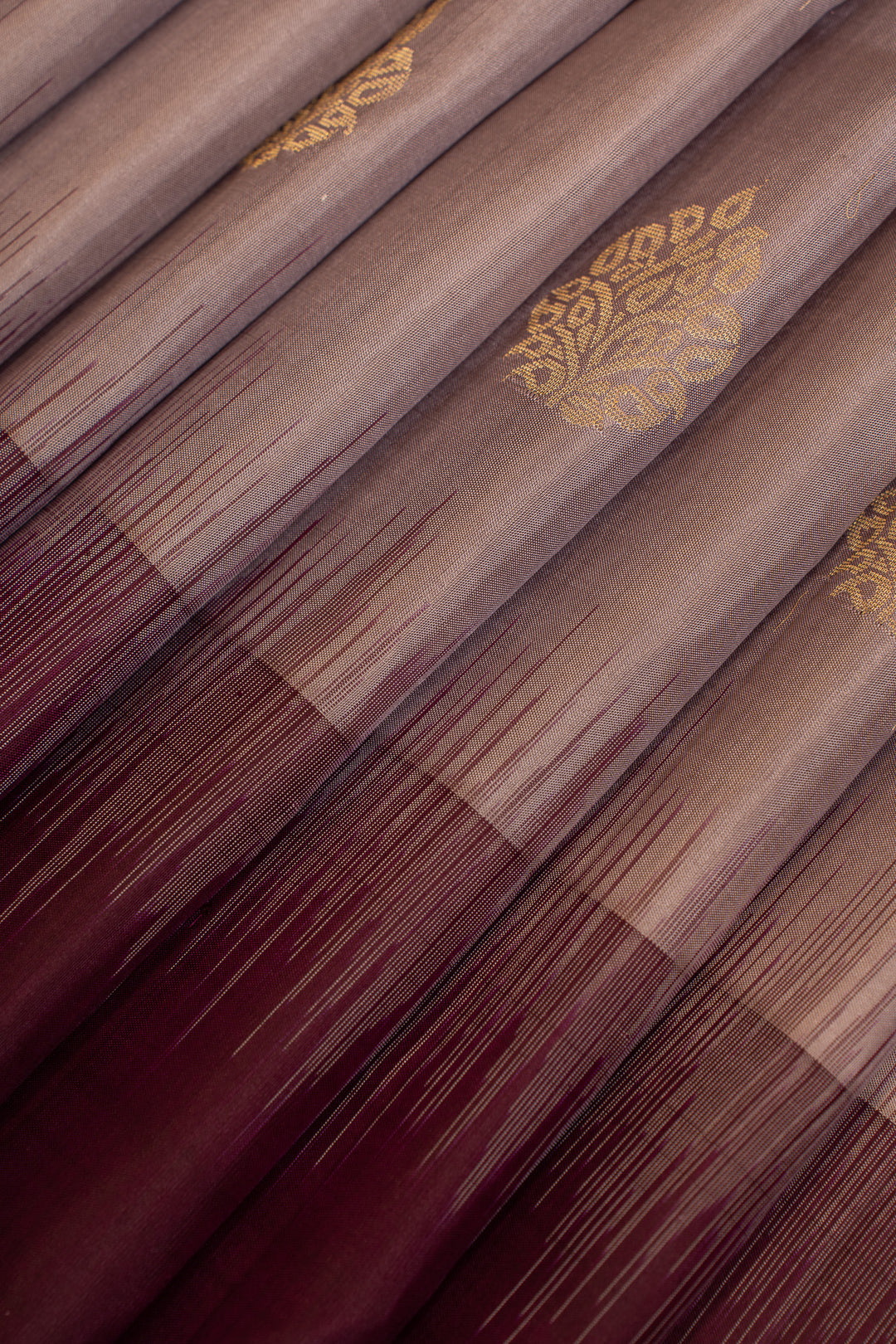 Lilac and jamun pure soft silk saree