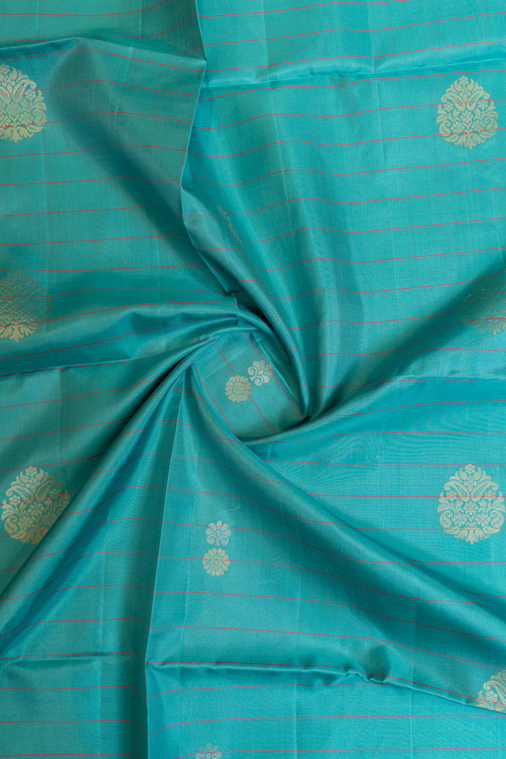 Anandha blue stripes pure soft silk saree