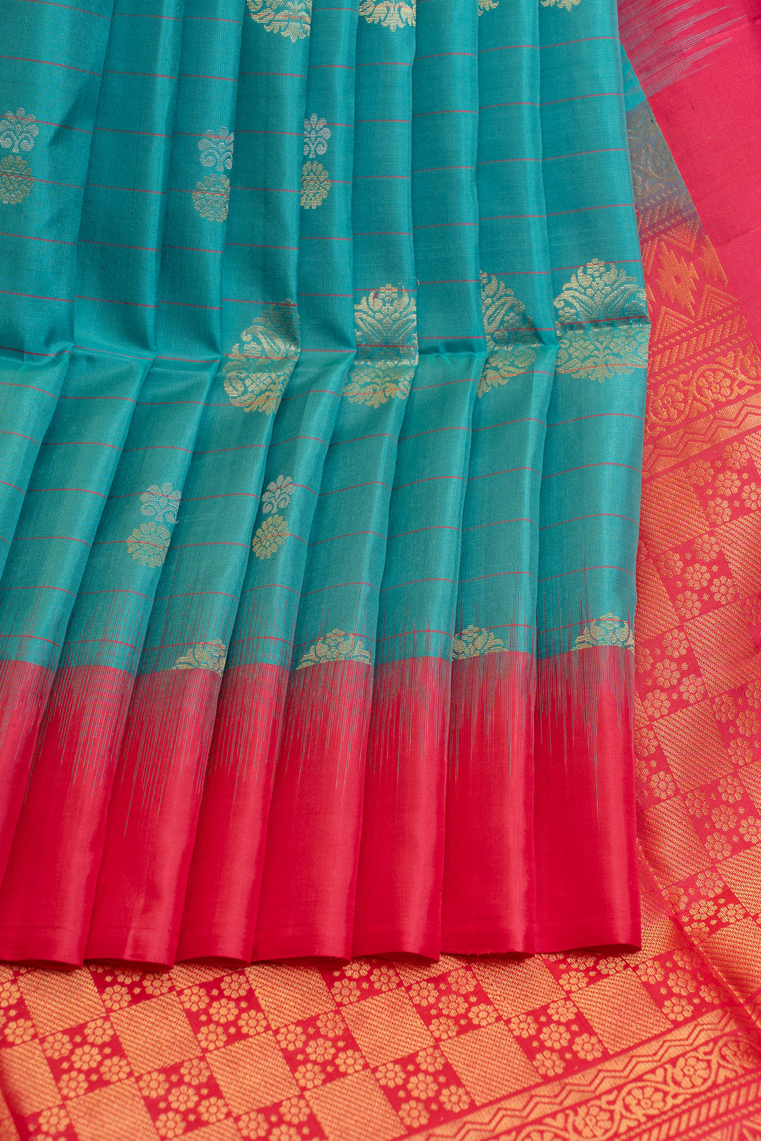 Anandha blue stripes pure soft silk saree