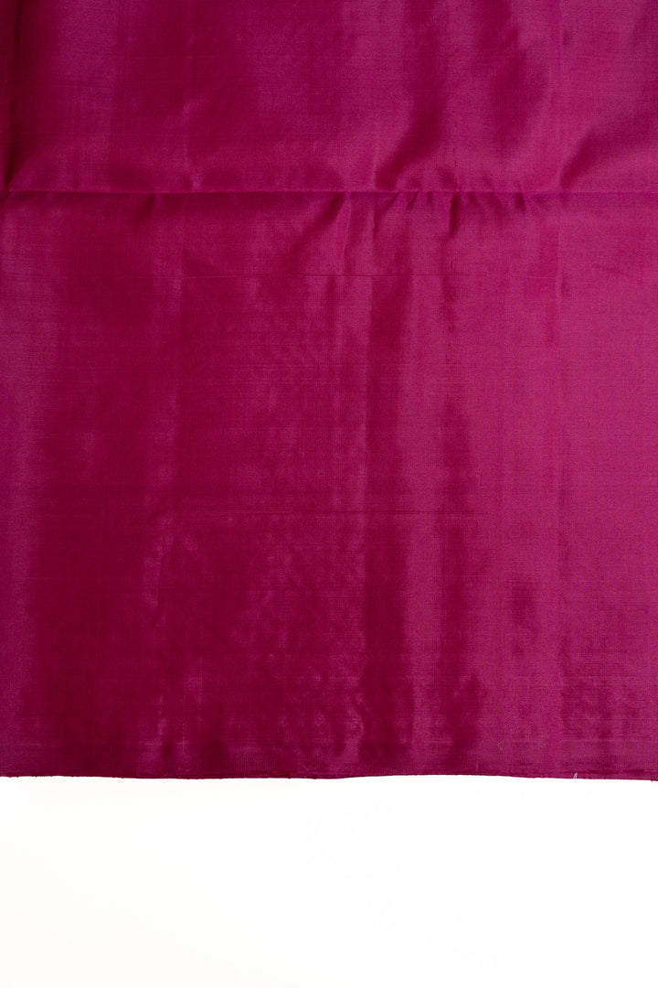 Beige and magenta pure soft silk saree