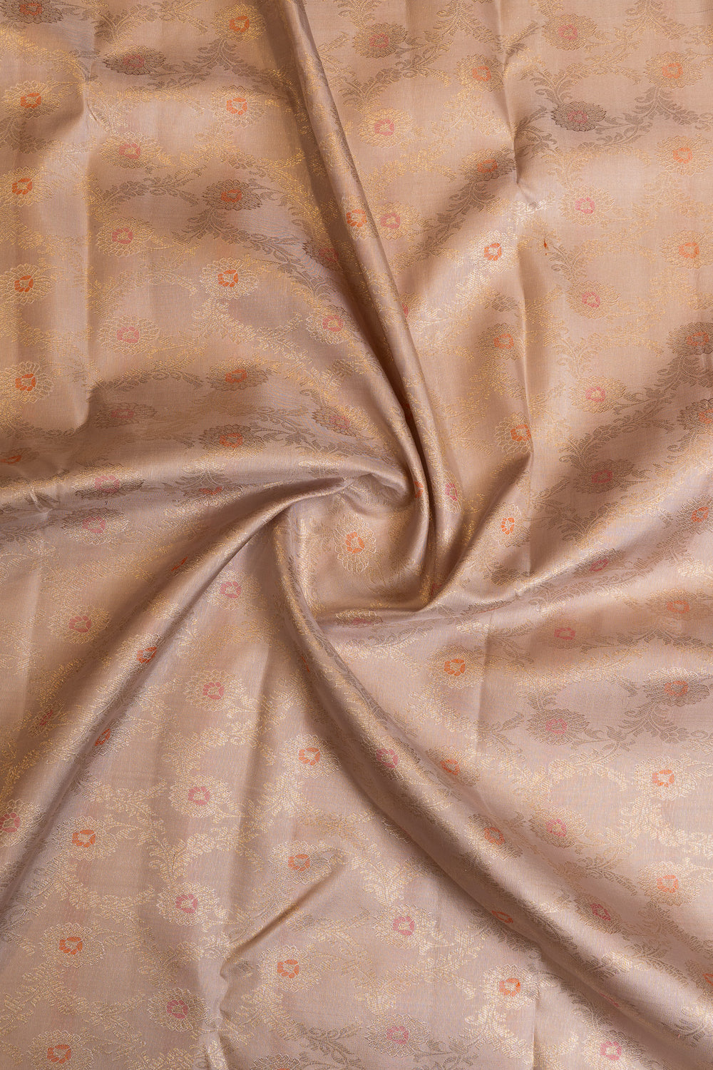 Silverish purple minakari brocade pure Kanchipuram silk saree