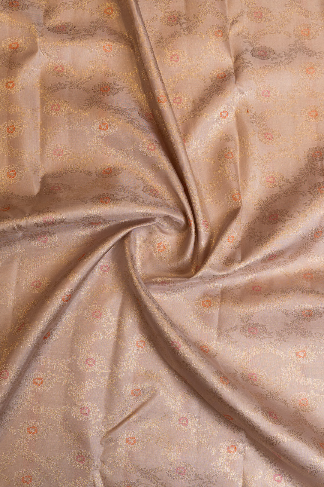 Silverish purple minakari brocade pure Kanchipuram silk saree