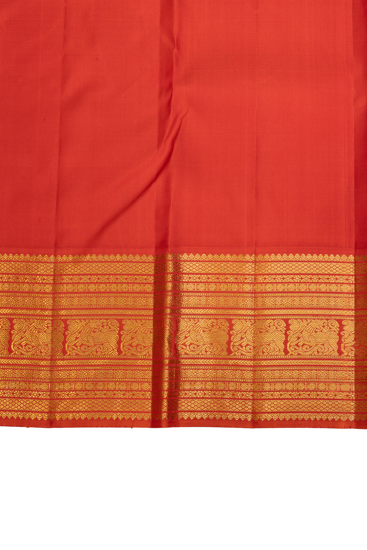 Purple and red Varisaipettu pure Kanchipuram silk saree