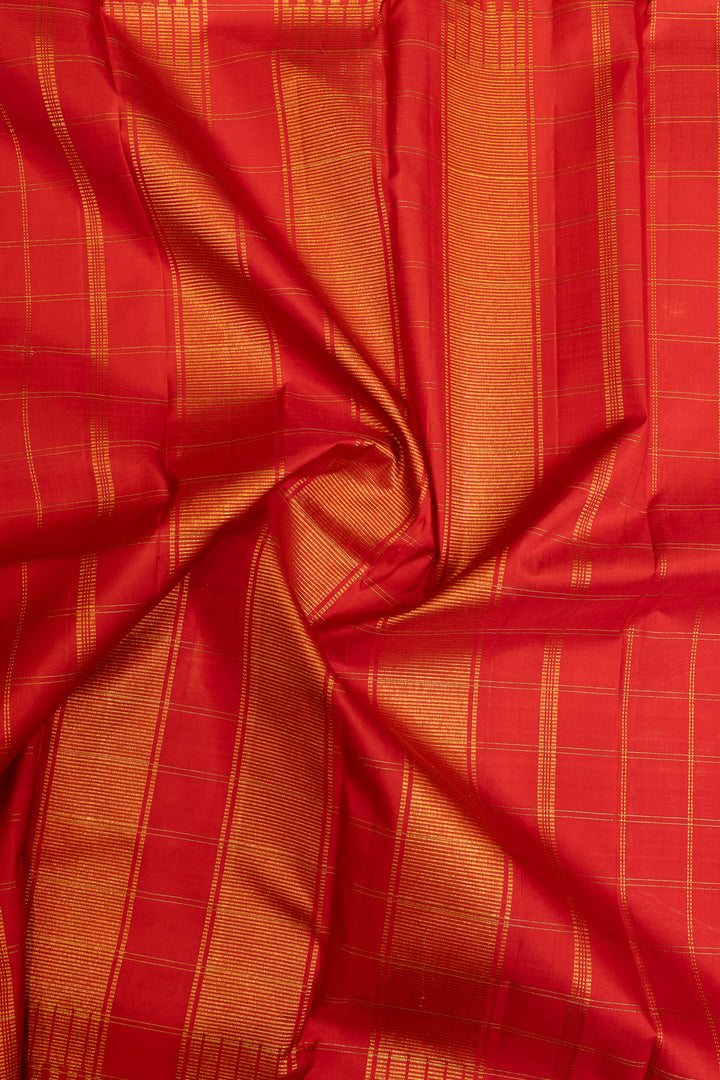 Dark blue and mandhulir rettai pettu pure Kanchipuram silk saree