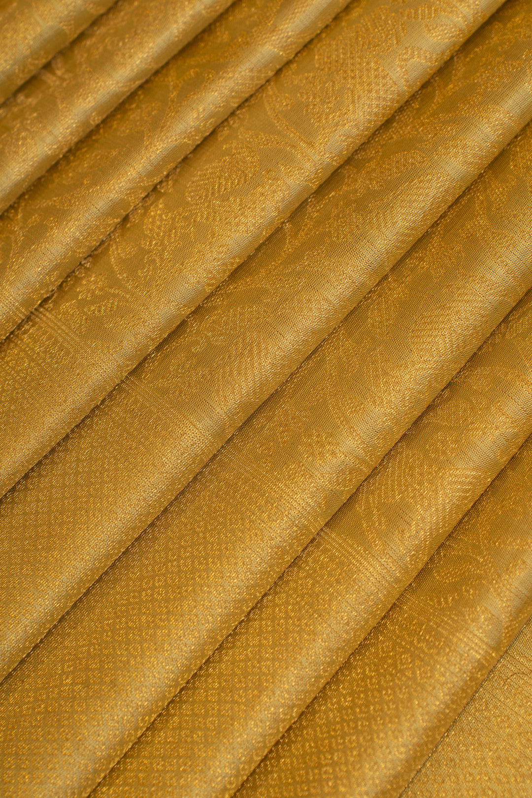 Greenish gold vanasingaram pure brocade Kanchipuram silk saree