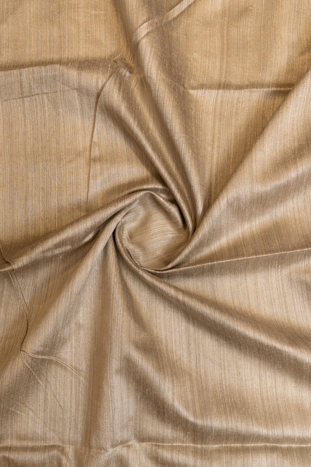 Greyish beige pure Tussar silk saree