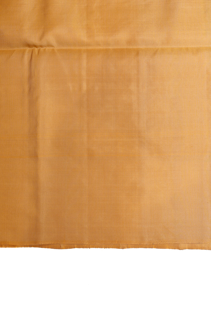 Emerald green and beige pure soft silk saree