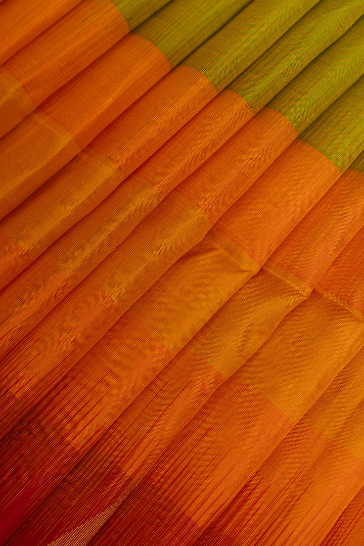 Green Muppagam pure soft silk saree