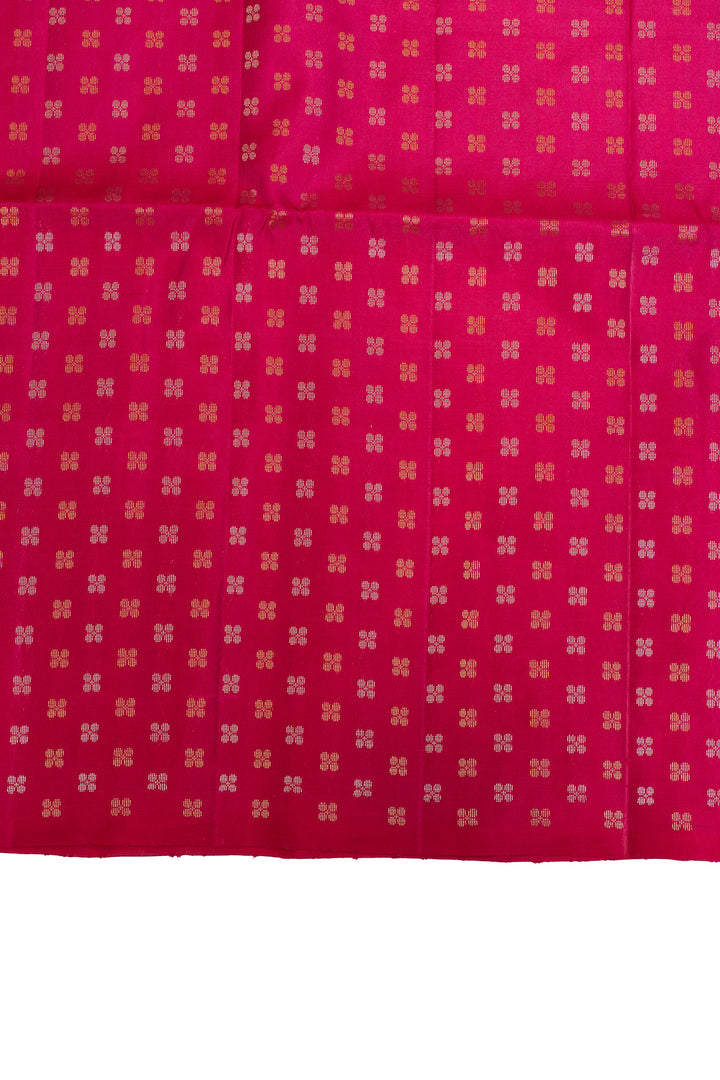 Indigo blue and pink turning border pure soft silk saree